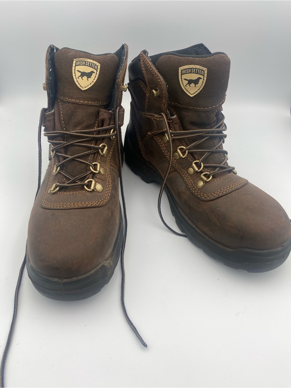 Irish Setter Brown Leather Lace-Up Men's Work Boots